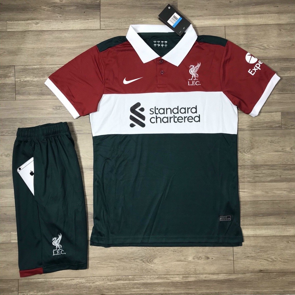 Áo QUẦN Bóng đá Câu Lạc Bộ Liverpool-Mùa Giải Mới 2021 2022-Chất Polyeste Thái CAO CẤP full logo
