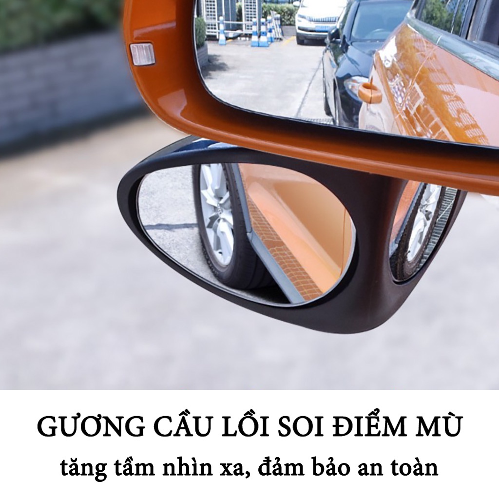 Gương cầu ô tô TRUNGDUCVN soi lề, soi lốp ô tô chiếu hậu.