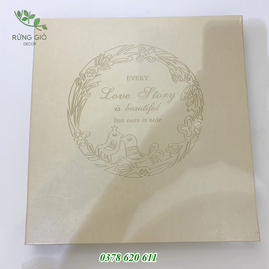 Album dán ảnh bìa da cao cấp Love Story ,có ảnh thật