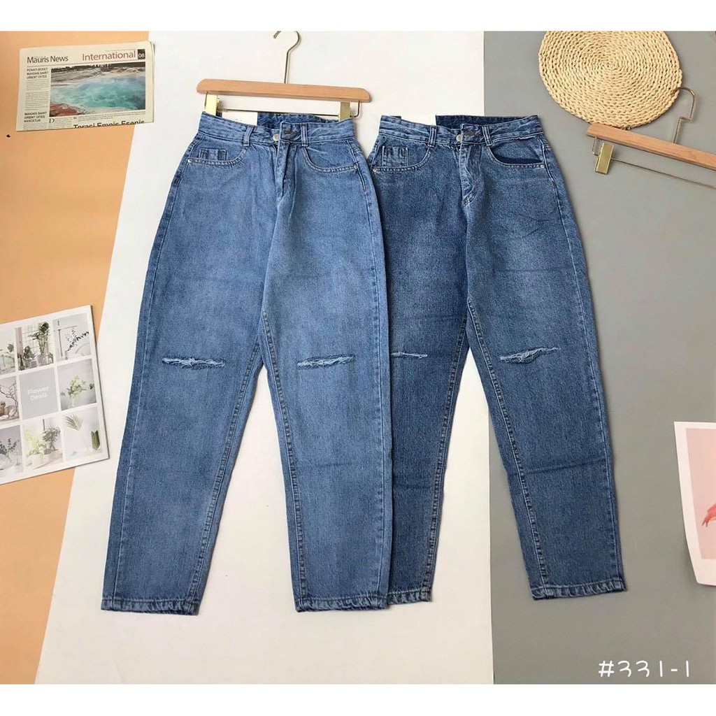 QUẦN BAGGY RÁCH GỐI 2 VẠCH 331