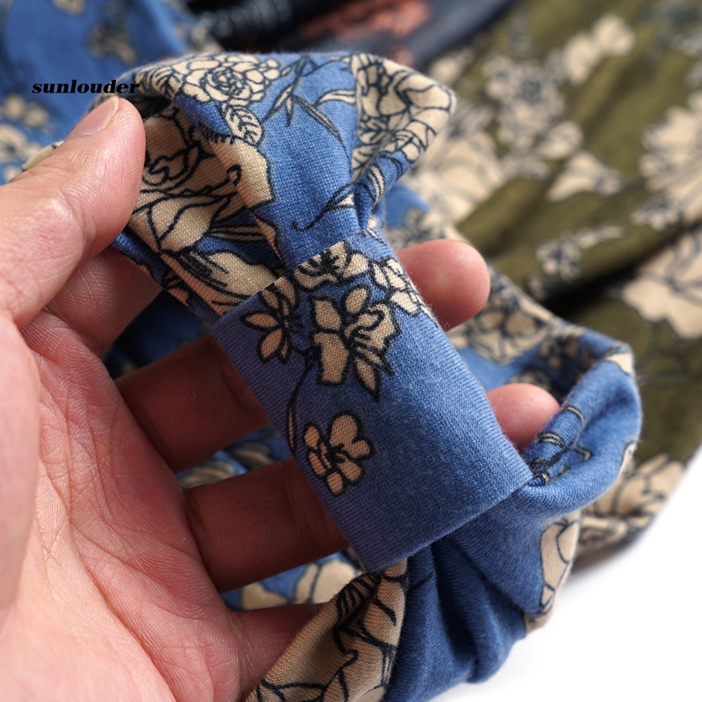 Băng Đô Bản To Họa Tiết Hoa Phong Cách Bohemian Dành Cho Nữ