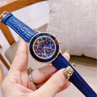 Đồng hồ nữ dây da SW88 Swarovski, thiên nga xinh