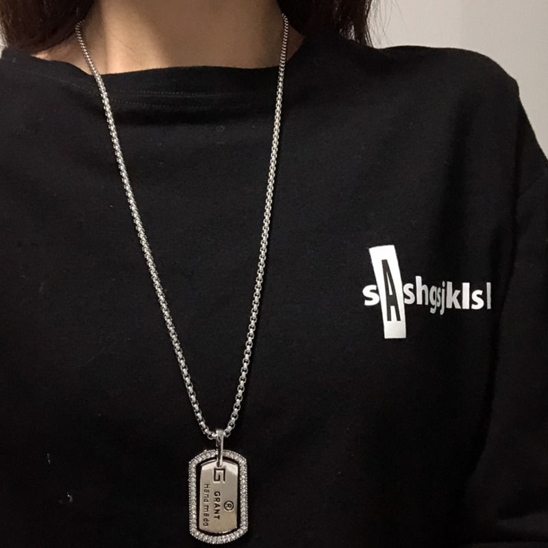 Dây Chuyền Mặt Chữ Đính Đá Phong Cách Hip Hop 22794