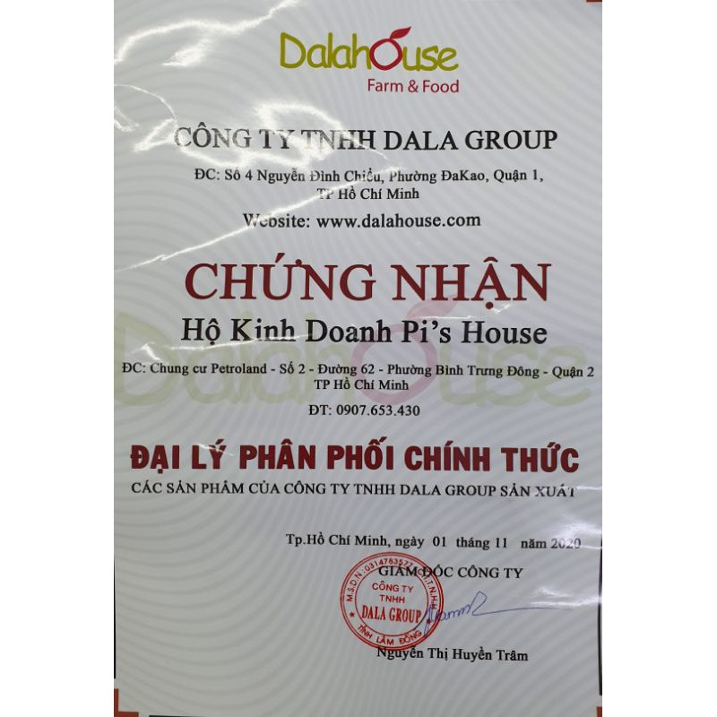 (HCM) Bột ăn dặm rau củ Dalahouse Organic gói 10g