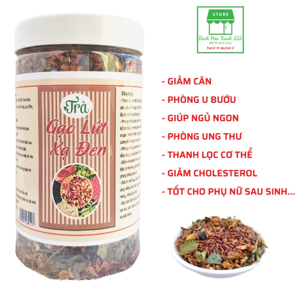 Trà Gạo Lứt Xạ Đen, Trà Gạo Lứt mix 8 vị giúp thanh lọc cơ thể, giảm cân - 500g