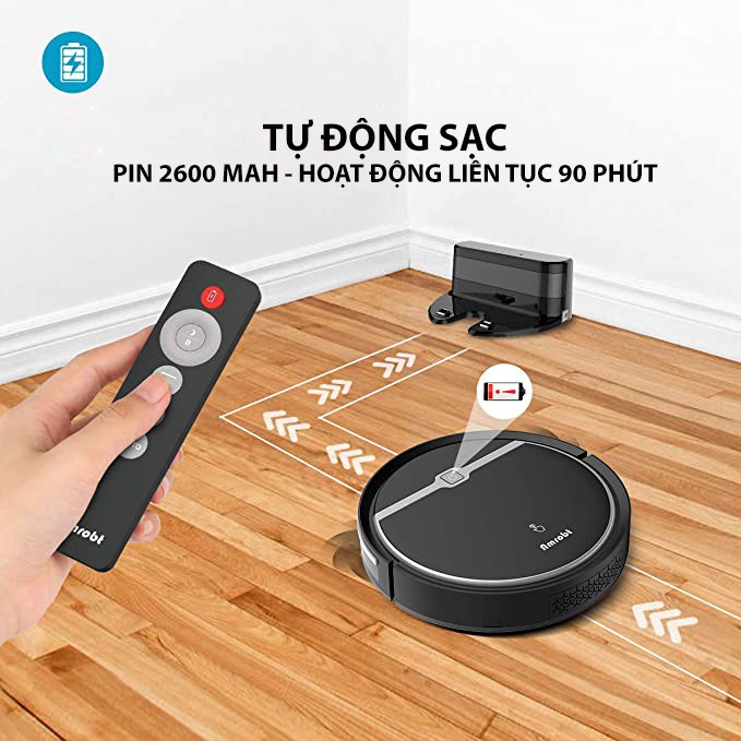 Robot hút bụi lau nhà Đức Greenhome Lau khô ướt Hộp nước riêng Sạc tự động Cảm biến chống rơi cao cấp