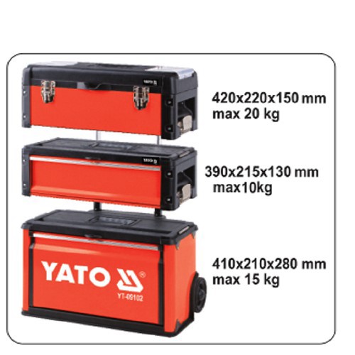 Đồ Nghề Yato Balan. Vali đựng đồ nghề di động 3 ngăn Yato YT-09102