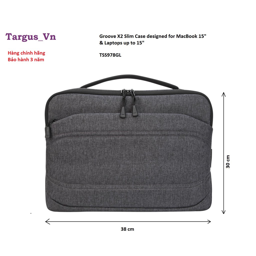 [HOT DEAL] Targus- Túi Laptop Groove X2 13-15"- Vải chống thấm nước- TSS979GL.70- HÀNG CHÍNH HÃNG | BigBuy360 - bigbuy360.vn