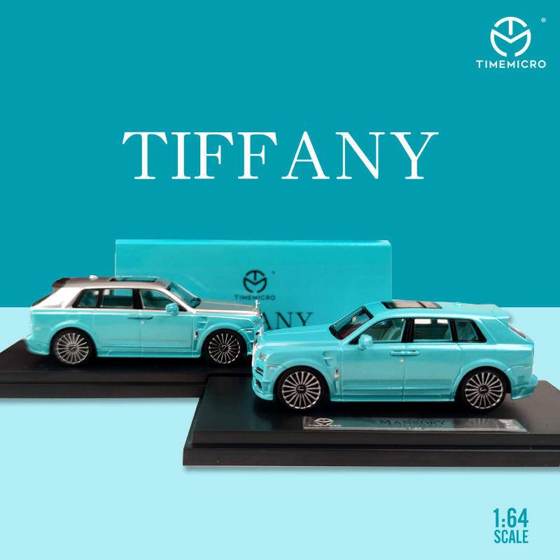 TimeMicro 1:64 Rolls Royce Cullinan Tiffany Blue Die-casting Mô hình xe hơi Bộ sưu tập đồ chơi quà tặng