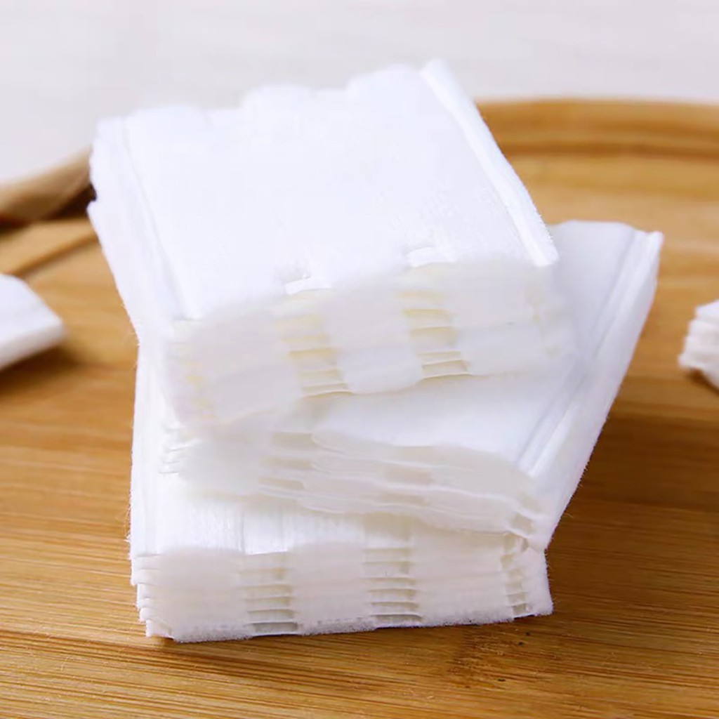 Bông tẩy trang❤️SALE❤️Bông tẩy trang 222 miếng  3  lớp  cotton chất liệu siêu mềm mại an toàn không kích ứng da