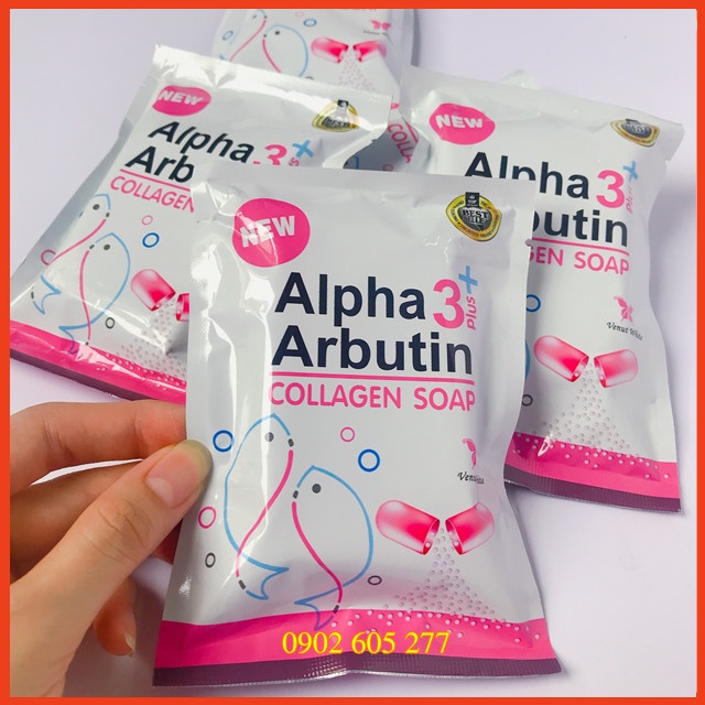 [Hàng chính hãng] Xà Phòng 2x Alpha 3 Plus Arbutin Collagen Plus Whitening Thái Lan 80g