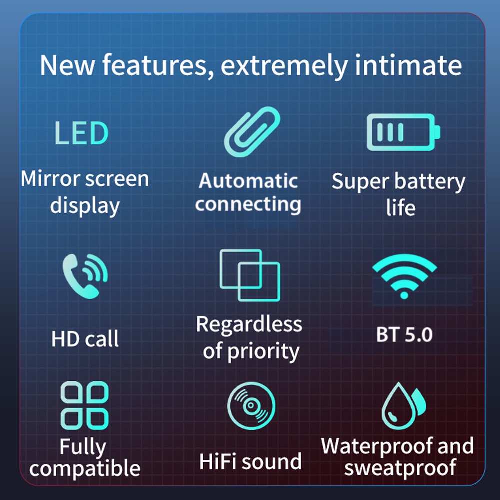 Tai Nghe Nhét Tai S20 TWS Bluetooth 5.0 Âm Thanh Stereo HIFI Chống Nước Giảm Tiếng Ồn