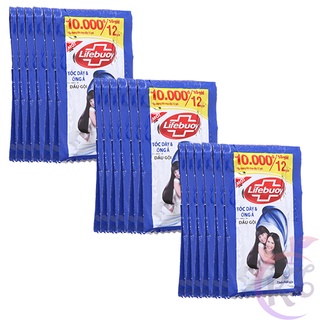 Combo 3 dây dầu gội Lifebuoy tóc dày óc ả gói 6g - dây 12 gói - dầu gội đầu life buoy chăm sóc tóc gia đình