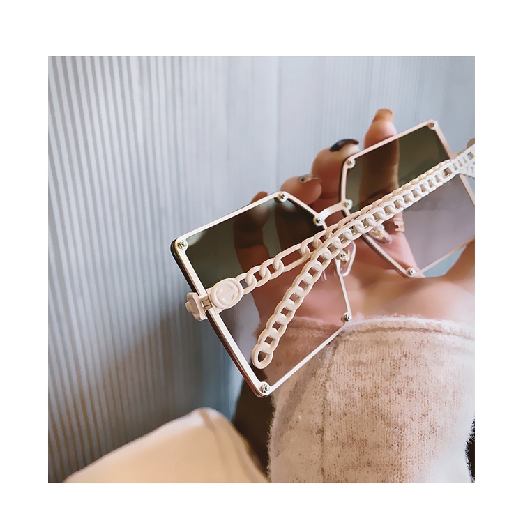 Kính Mát Gọng Vuông Kim Loại Thời Trang Cho Nam Nữ