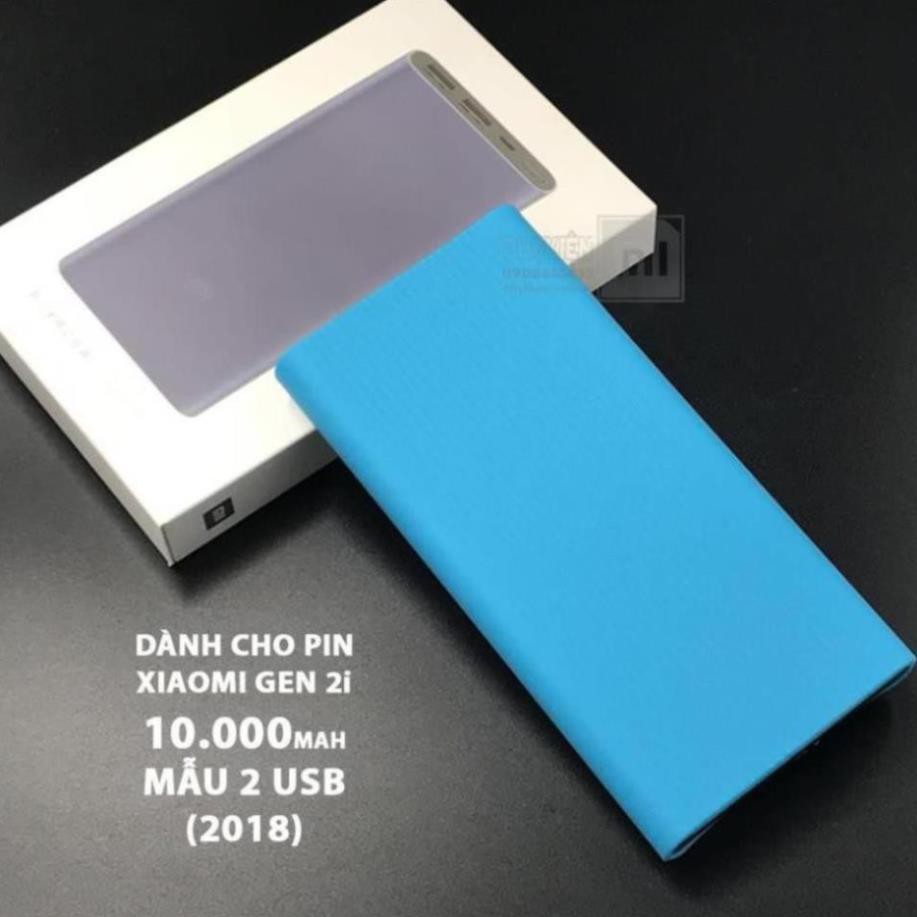 Bao ốp Pin sạc dự phòng Xiaomi Gen 3 10000mAh, Bao ốp silicon Full màu bảo vệ sạc dự phòng chống trơn trượt