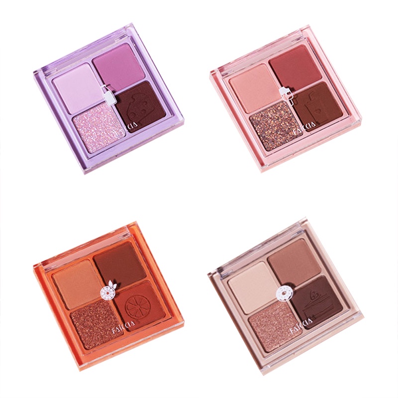 [Hàng mới về] Bảng phấn mắt 4 tông màu hiệu ứng ánh ngọc trai lấp lánh chống thấm nước lâu trôi