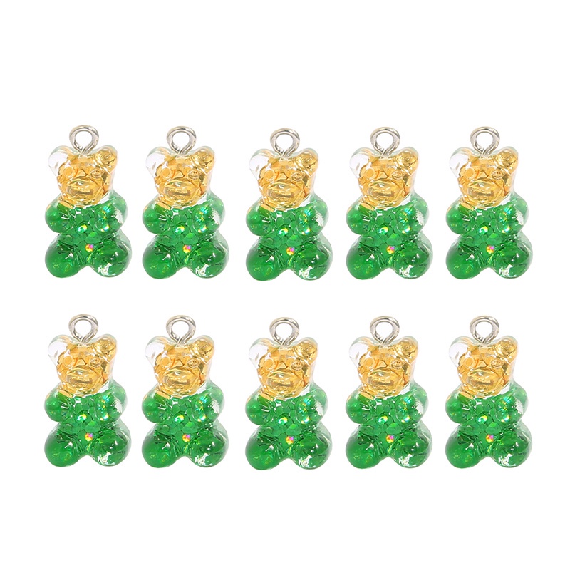 Phụ kiện BEADIA hình gấu Gummy bằng nhựa resin nhiều màu dễ thương dùng làm đồ trang sức/ dây chuyền/ móc khóa diy