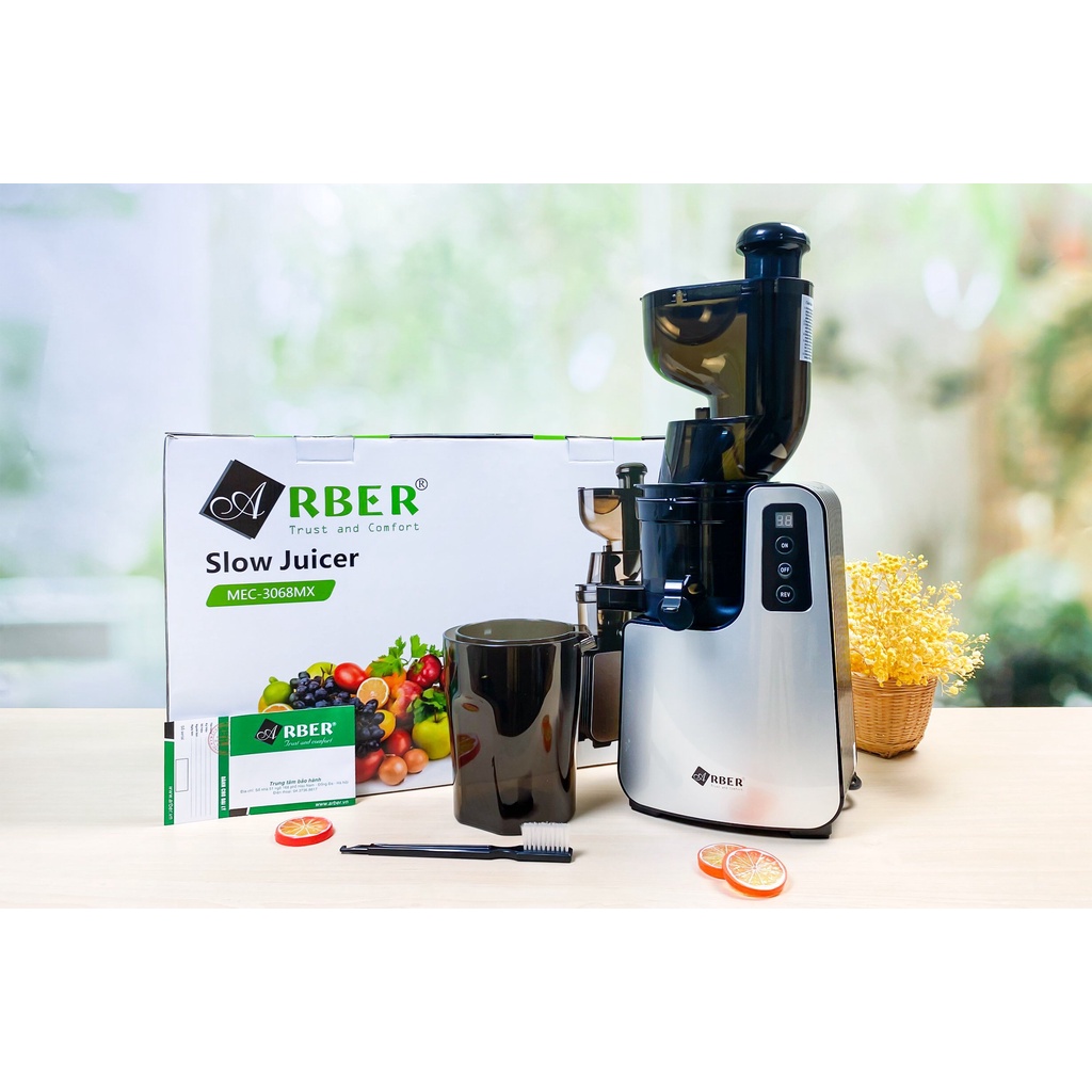 Máy ép chậm chính hãng Arber, máy ép trái cây kiệt nước cao cấp