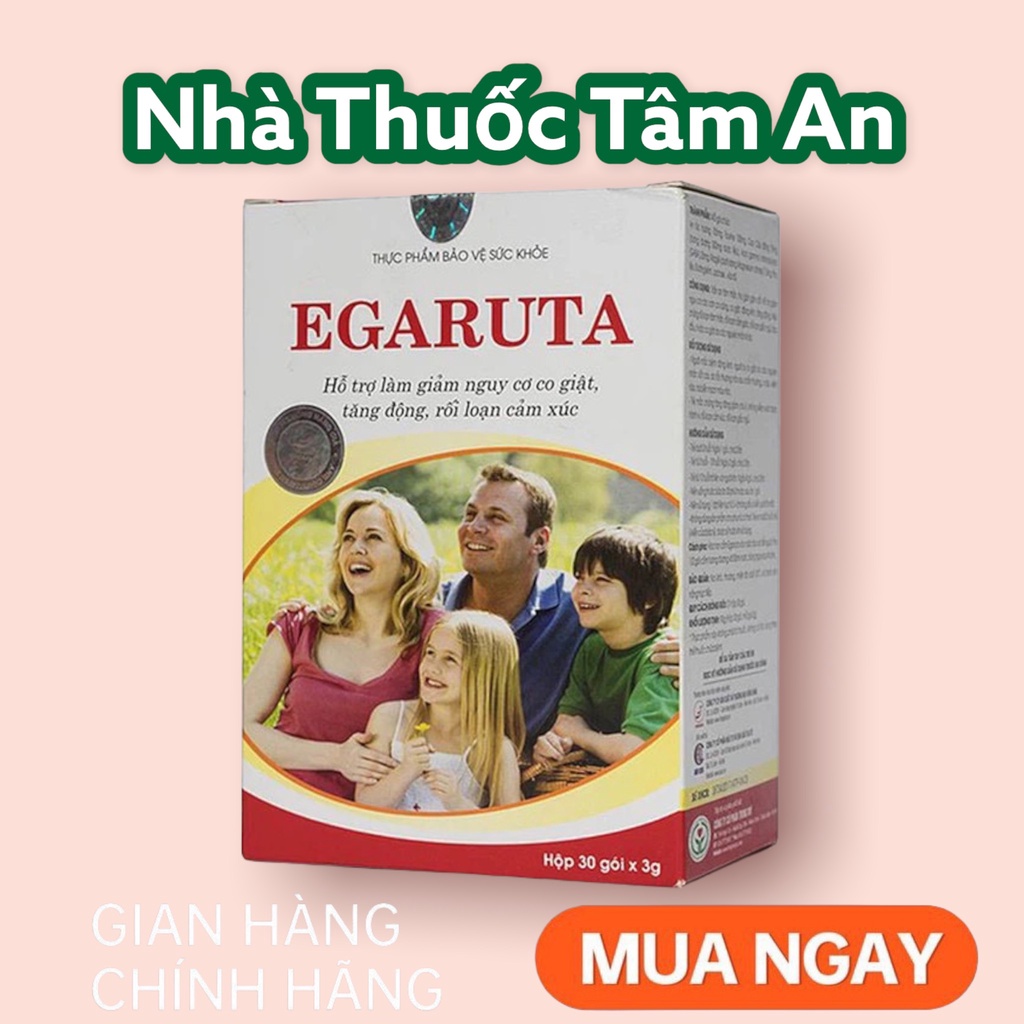 EGARUTA - Hỗ trợ giảm trẻ có dấu hiệu tăng động,khó kiểm soát,căng thẳng mệt mỏi,mất ngủ có biểu hiện co giật