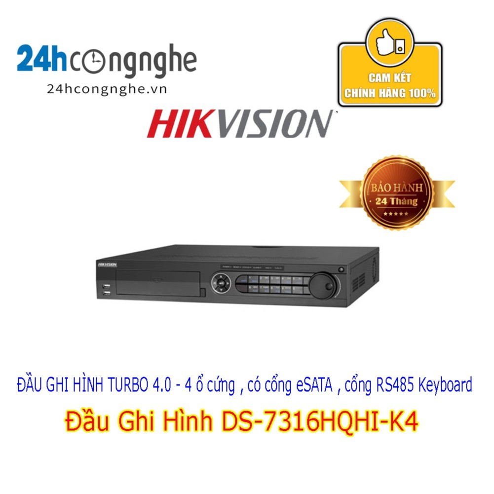 Đầu ghi 8MP 16 kênh HDTVI Hikvision DS-7316HUHI-K4