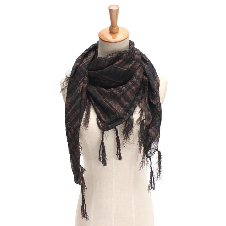 100x100cm Tactical Outdoor Arab Desert Shemagh Scarf With Tassel For Men Women