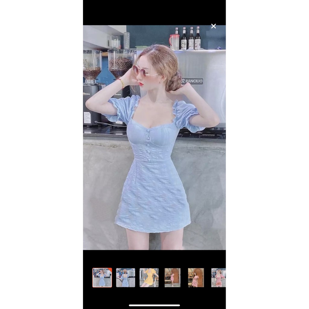 Đầm Đũi Tay Phồng Cổ Chử U Hở Lưng, HÀNG CAO CẤP CỦA SHOP BẢO CHÂU | BigBuy360 - bigbuy360.vn