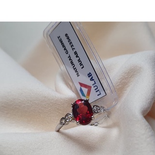 Nhẫn garnet hồng lựu thời trang sang trọng freesize