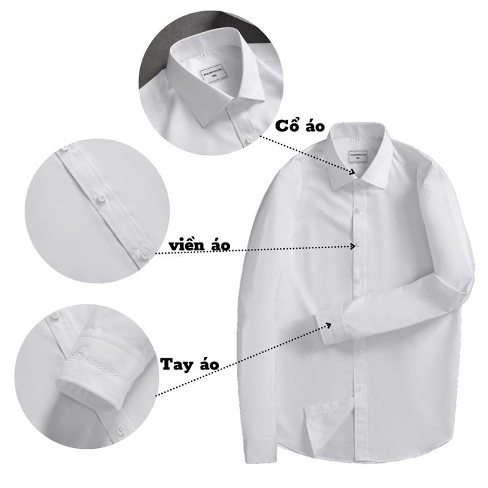Áo sơ mi nam trơn không nhăn, áo sơ mi công sở Hàn Quốc BERNICE | BigBuy360 - bigbuy360.vn