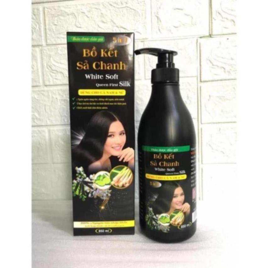 Dầu Gội Bồ Kết Sả Chanh White Soft 850ml cao cấp 5 trong 1 | BigBuy360 - bigbuy360.vn