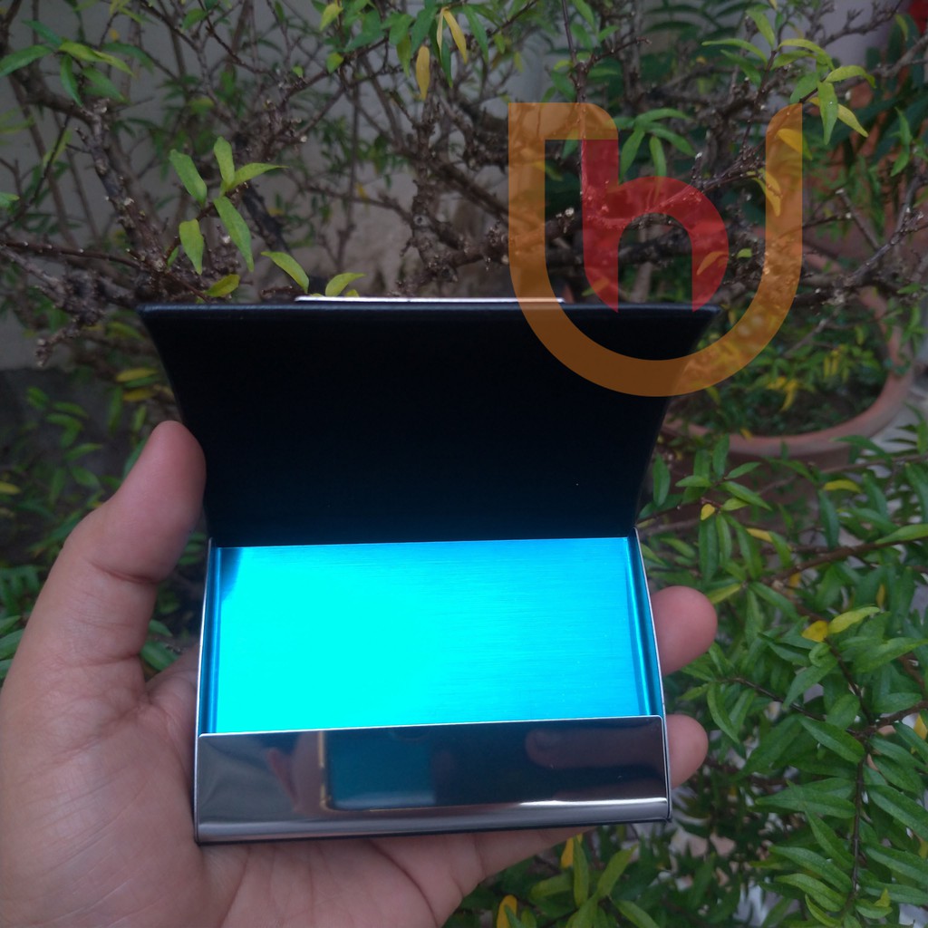 Hộp đựng name card, card visit bỏ túi cao cấp được làm bằng da simili và inox304