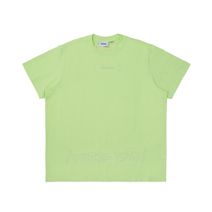 Áo thun 5THEWAY /public icon/ Big Logo Square Tee in BUTTERFLY aka Tay Ngắn Xanh Màu Bơ