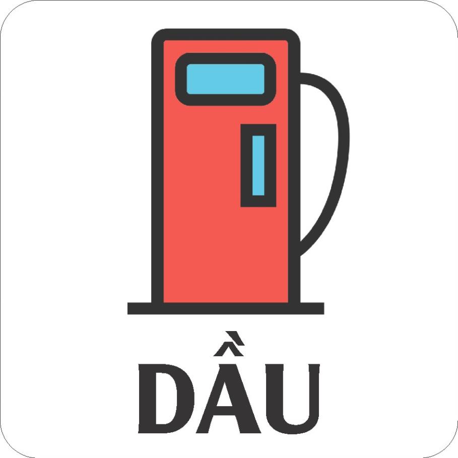 Decal xe dán nắp bình xăng, dầu, diesel icon trang trí xe, miếng dán phân biệt xăng dầu