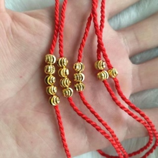 Sỉ chỉ đỏ bi vàng may mắn