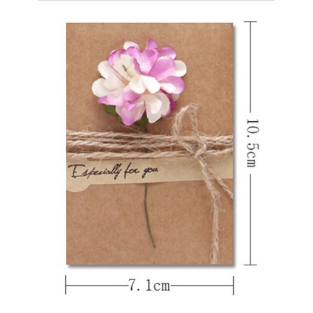 Thiệp Hoa Khô Phong Cách Vintage