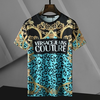 Áo thun nam cổ tròn ngắn tay vải cotton in hình logo Versace thời trang kích thước từ M-3Xl