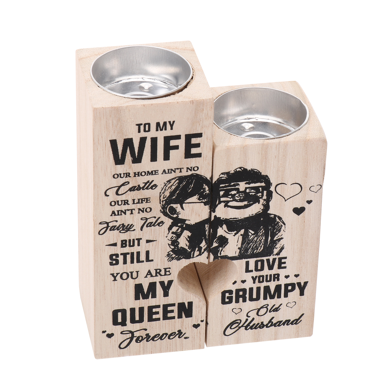 1 Cặp Giá Đỡ Nến Hình Trái Tim Lãng Mạn