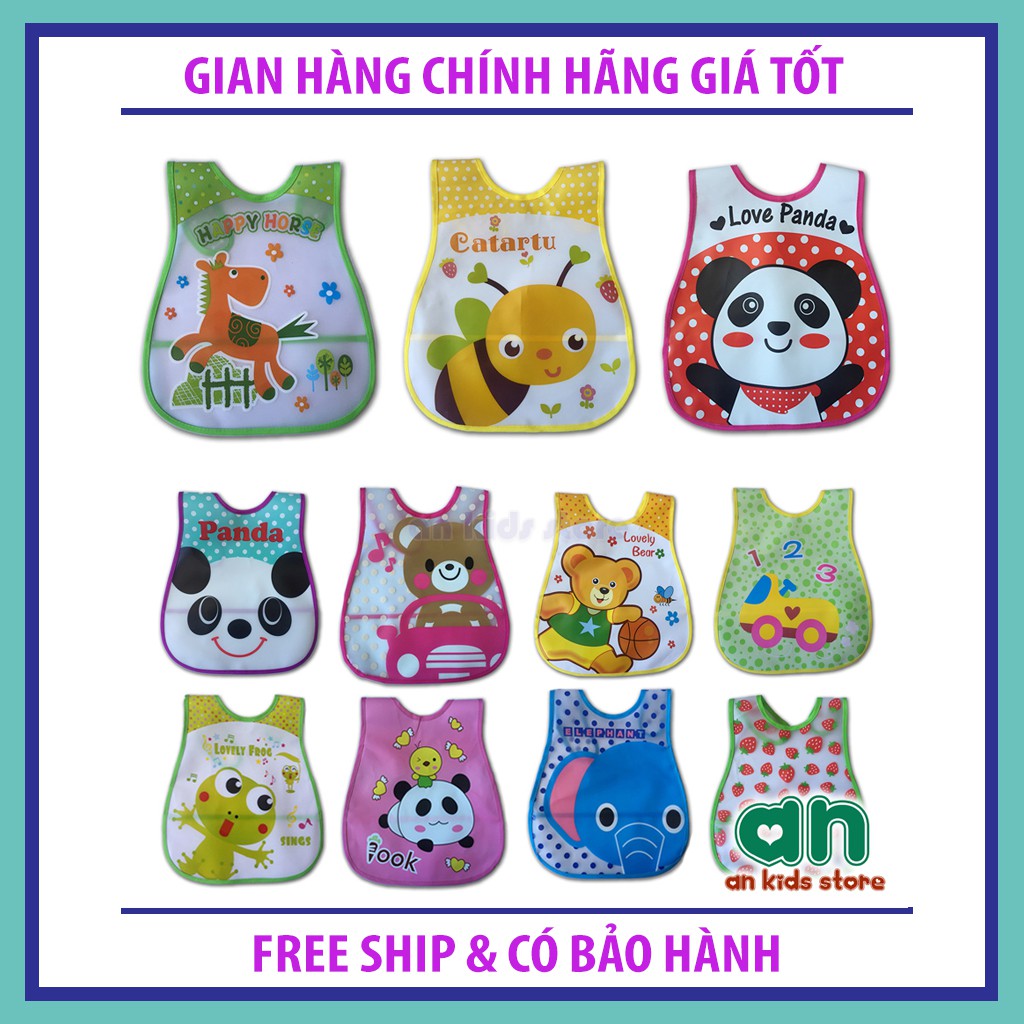 Yếm Nhựa Ăn Dặm Hình Thú Ngộ Nghĩnh Cho Bé (Hàng Loại 1)