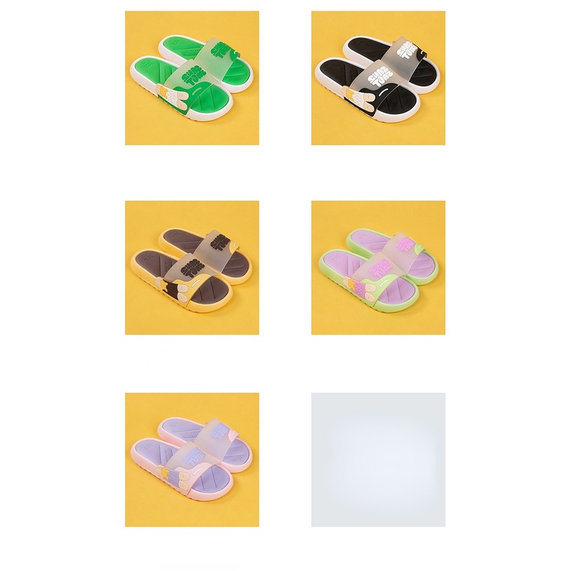 Dép Quai Ngang Trong Suốt In Chữ Thời Trang Mùa Hè Cho Cặp Đôi