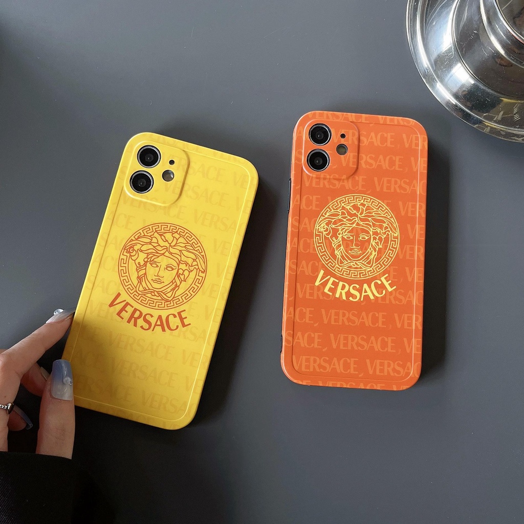 Ốp Điện Thoại In Logo Versace Sang Trọng Cho iphone 13 Pro Max i13 13pro 11 Pro Max i11 iX Xs XR 7plus 8plus Xs Max 12Pro 12 Pro Max