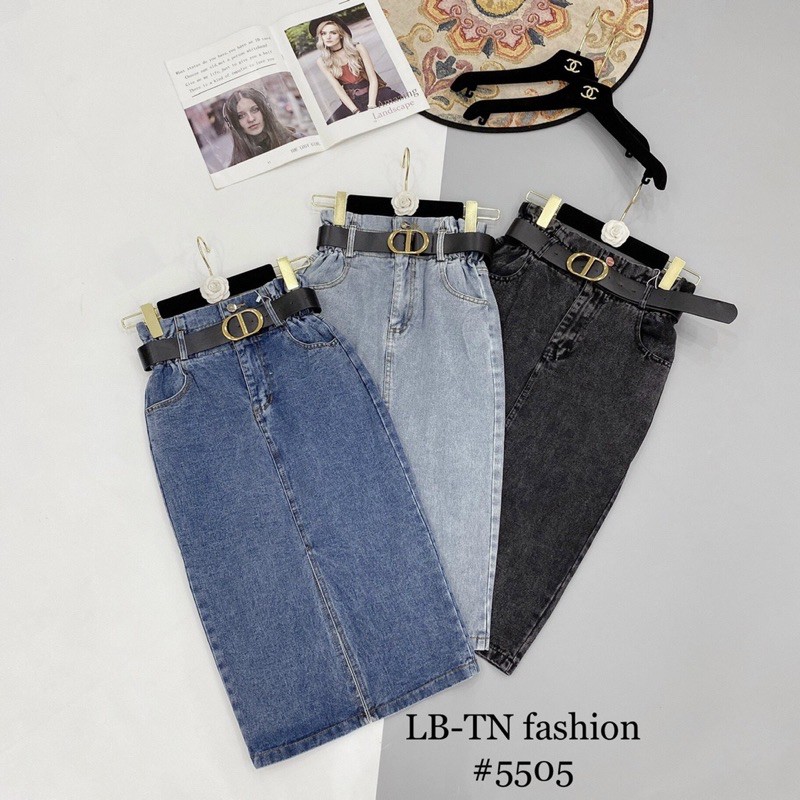 chân váy jean sẻ kèm đai | BigBuy360 - bigbuy360.vn