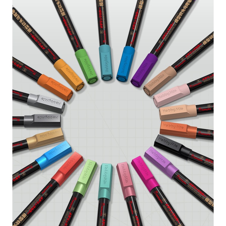 Bút tô Marker Hobby Mio nhiều màu từ cơ bản đến màu giả kim loại – ánh kim loại.