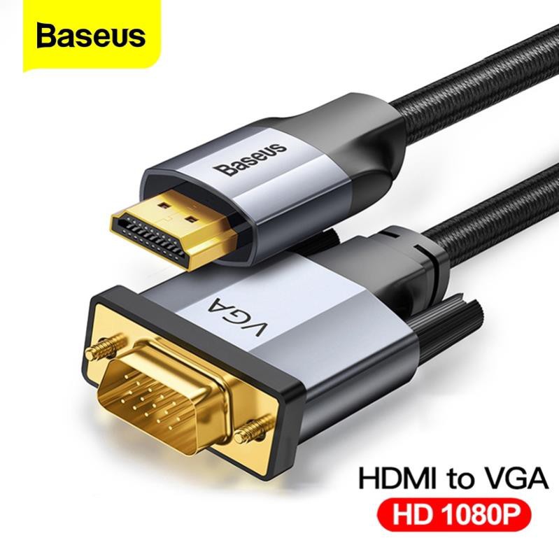 Dây Cáp Âm Thanh Baseus HDMI Sang VGA 1080P HD