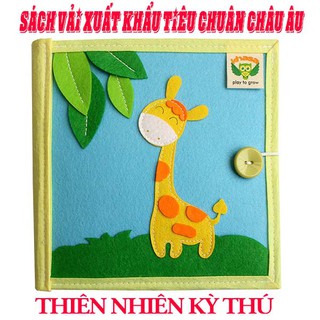 Sách vải mầm non xuất khẩu thiên nhiên kỳ thú – dành cho bé từ 1 – 6 tuổi