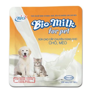 Thực phẩm bổ sung dinh dưỡng - Sữa Bio cho mèo dạng gói 100g