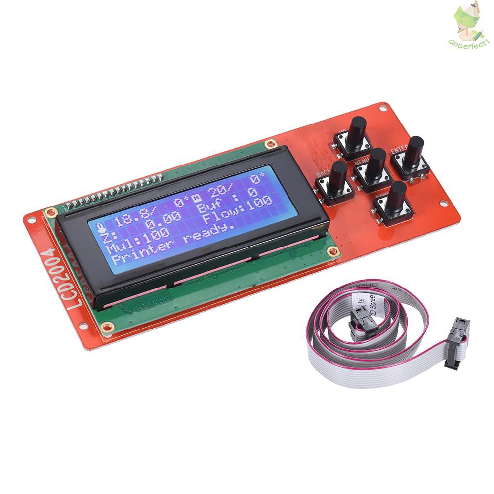 Mô Đun Màn Hình Lcd 2004 Với Cáp Kết Nối Cho Ramps 1.4 Mega Pololu