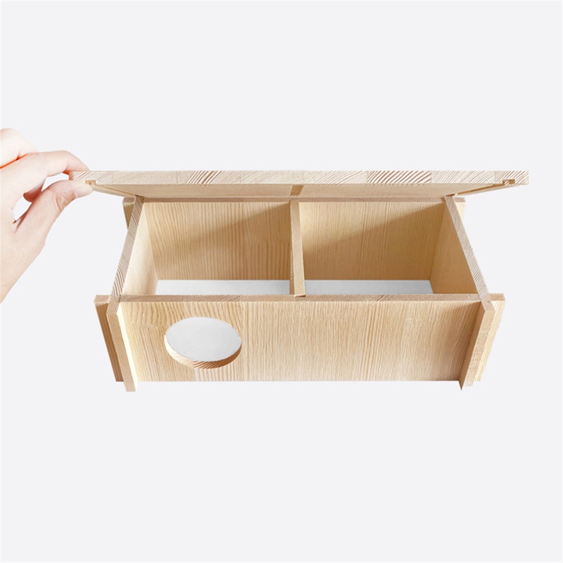 Thùng gỗ nhà ở nơi ẩn náu với 2 buồng cho động vật nhỏ chuột hamster/ chuột chinchillas/ chuột lang