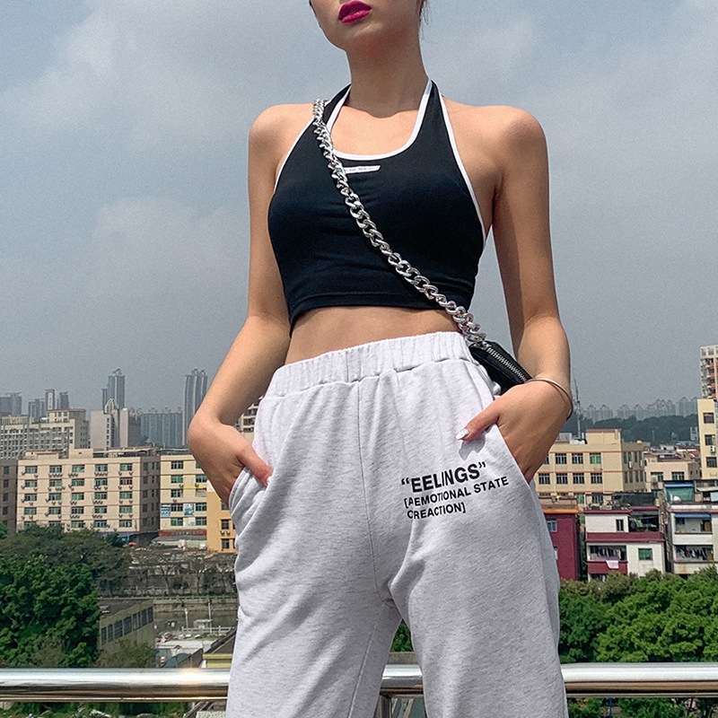 DUNEA Áo hai dây hở lưng quyến rũ phong cách chÂu Âu cá tính thời trang dành cho nữ