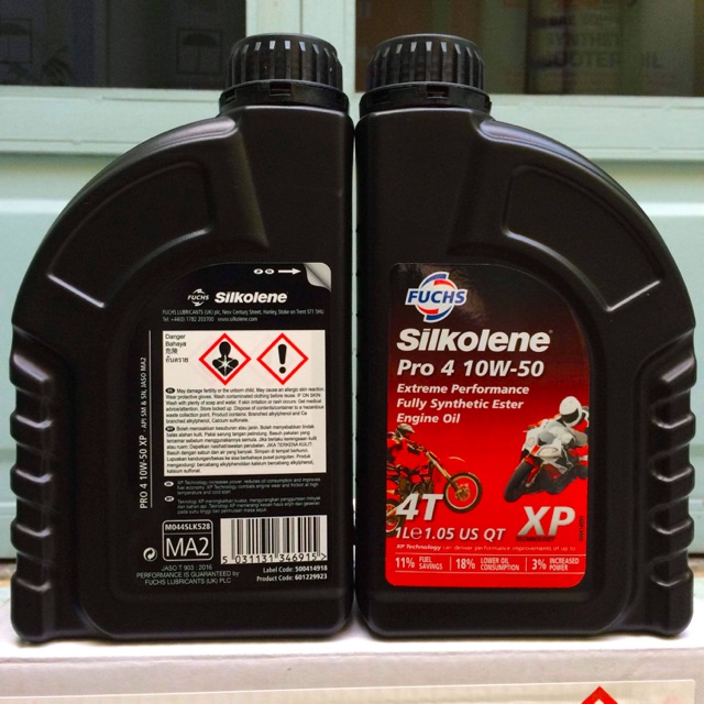 Nhớt Moto PKL Fuchs Silkolene Pro 4 10W-50 XP Fully Synthetic Gốc Ester - Made in UK