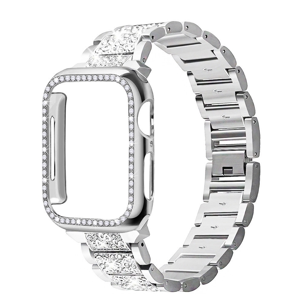 Ốp Dây Đeo Đồng Hồ Bằng Kim Loại 40mm 44mm 41mm 45mm 40 mm iWatch series 3 4 5 6 se 7