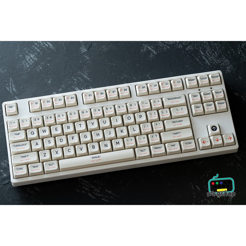 Keycap Plastic nhựa PBT, in nhiệt dyesub, 144 nút bàn phím cơ, XDA profile